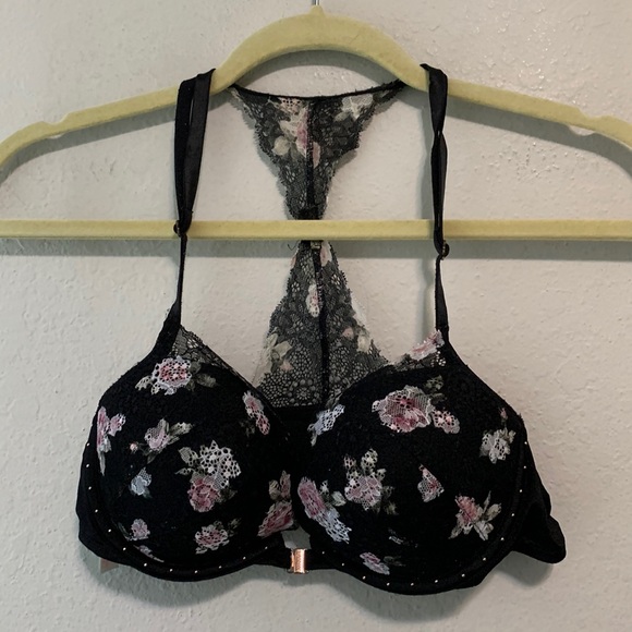 PINK Victoria's Secret Other - Pink Victoria’s Secret Rose Print Date Push Up Bra